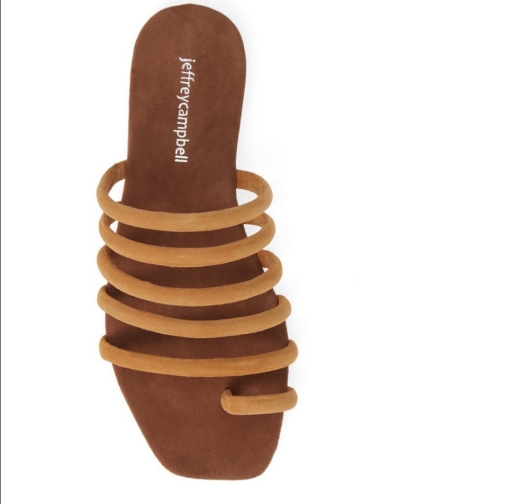 Jeffery Campbell Coniper Flat Sandals Suede Sz 8